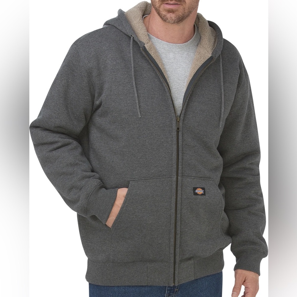 Dickies 2XL Gray Sherpa-Lined Jacket pockets unisex outdoor workwear
